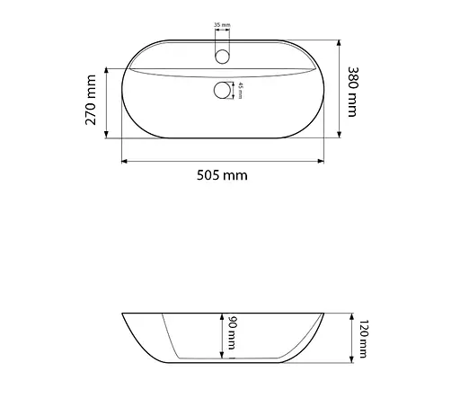 Умивальник VBI Terni S білий накладний VBI-011802, Білий - фото 4