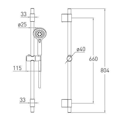 Душовий гарнітур cromo Volle Dios 1536.170201, Хром - фото 2