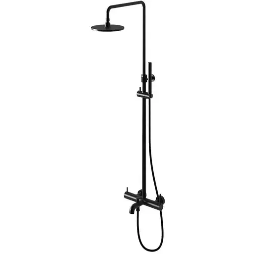 Душевая система Kohlman Axel Black Matt с изливом QW277AB, Черный матовый - фото 1