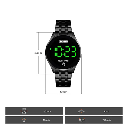 Наручний годинник чоловічий Skmei 1579 Black, 1579BK (18469) - фото 8