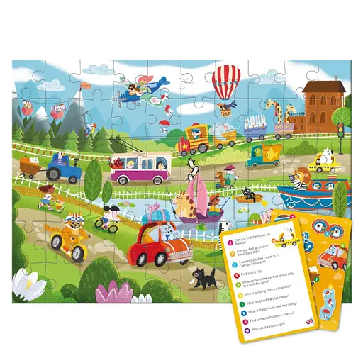 Дитячий віммельпазл "Диво-транспорт" DoDo Toys 300660, 60 елементів - фото 3