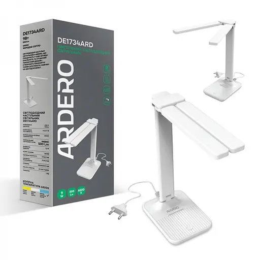 Настольный светодиодный светильник Ardero DE1734ARD 9 Вт 6500K белый (80030) - фото 2