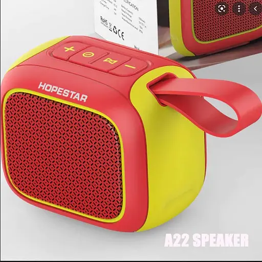 Портативная колонка Hopestar A22, 5W/TWS/IPX6/500mAh, Grey-red - фото 2