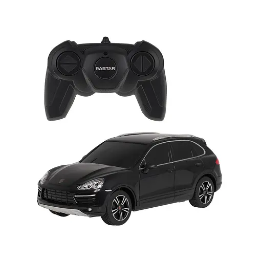 Машинка на управлінні Porsche Cayenne Turbo 1:24 чорна RASTAR - фото 2