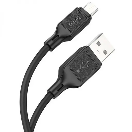 Кабель HOCO X90 Cool silicone charging data cable for Micro Black - фото 3