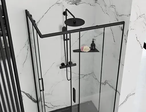 Кутова полиця для ванни Rea SF05 30 black matt REA-06014, Чорний матовий - фото 6