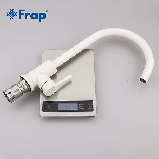 Смеситель для кухни U-гусак гайка Ø35 Frap 1/10 F40899-1 Нержавеющая сталь - фото 6