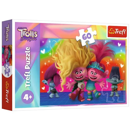 Пазл Trefl Дружелюбные тролли Тролли 60 эл. (17386)