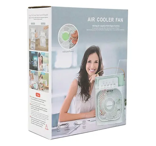 Портативный вентилятор Voltronic YT410, увлажнение, подсветка, Air Cooler Fan White - фото 8