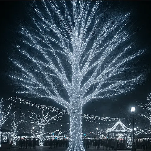 Новорічна гірлянда Різдвяна фея GarlandoPro 100 м 1000 LED чорний дріт Білий CF1000L100MBW