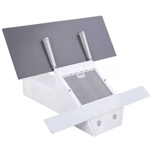 Вытяжка декоративная наклонная Минола HVS 9412 WH 850 LED - фото 7