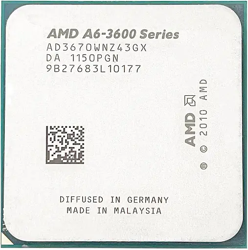 Процессор AMD A6-3670K 2.7 GHz, FM1 100W Б/У