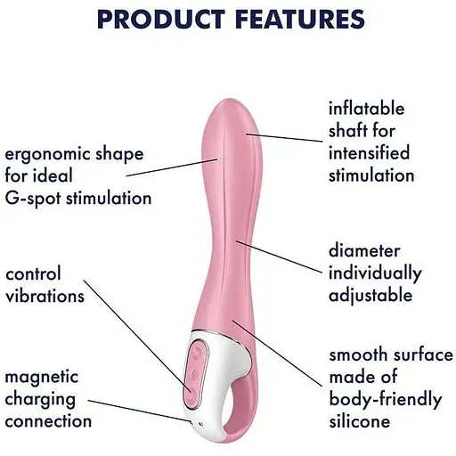 Вибратор точки G Satisfyer Air Pump Vibrator 2 надувается - фото 4