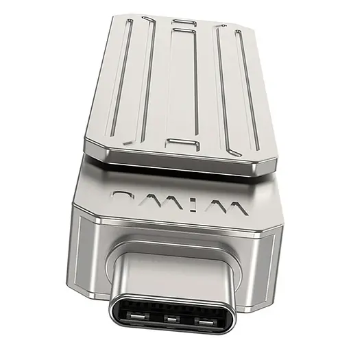 Флеш-накопичувач WIWU Wi-FD001 3in1 (USB-A/C/L) USB 3.0, 256GB Silver - фото 5