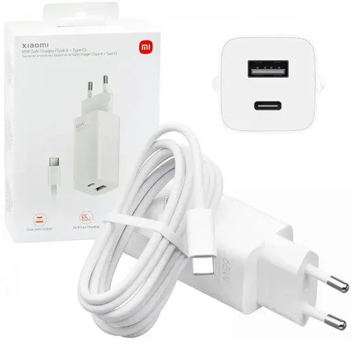 Зарядное устройство Xiaomi Mi 65W Fast Charger with GaN Tech 1A1C (BHR5515GL) - фото 3