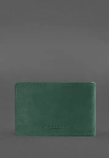 Кожаная обложка на удостоверение Государственной налоговой службы зеленая Crazy Horse - фото 4