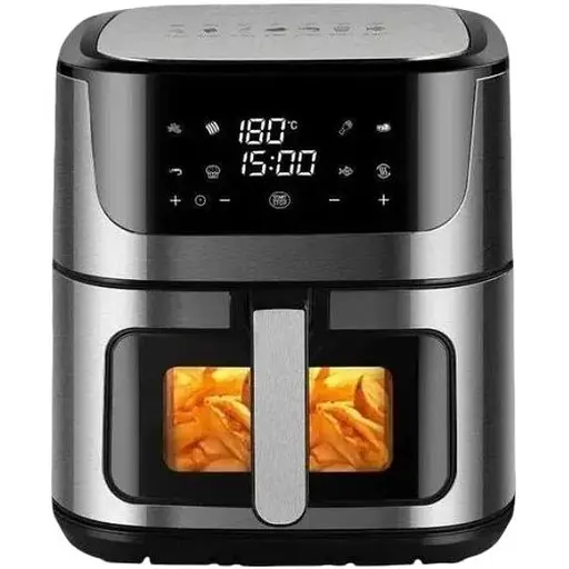 Аерофритюрниця безмасляна Zepline ZP-109A на 12л з сенсорним керуванням на 2 ТЕНа 4200Вт Чорний - фото 1