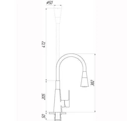 Змішувач для кухні Domino Dionis DDD-203SM-BB Чорний матовий - фото 8