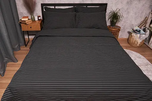 Підковдра Moon&Star Бязь Gold Люкс Gray Stripe Євро 200x220 см - фото 2