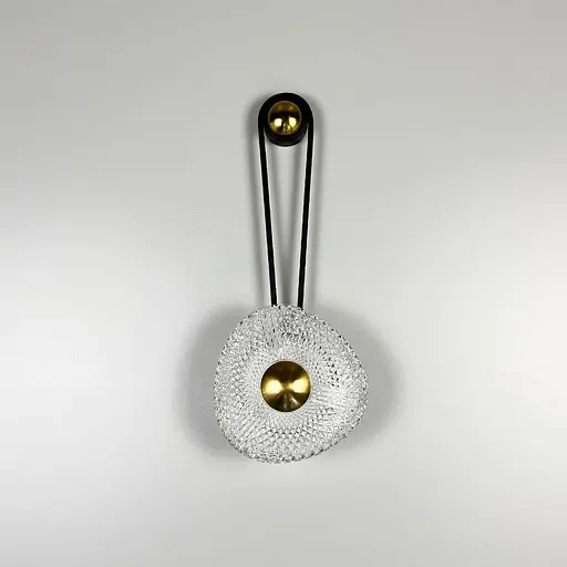 Изысканное декоративное черное бра с имитацией цветка Line F Арт. W07 w5 BK - фото 2