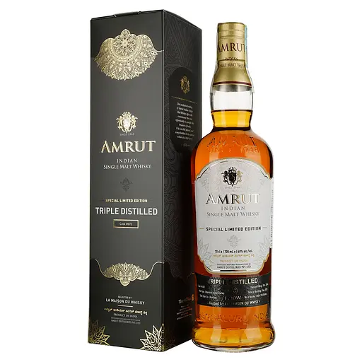 Віскі Amrut Ex Bourbon Triple Distilled 2014 60% 0.7 л в подарунковій упаковці
