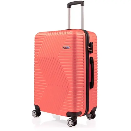 Чемодан Средний (М) Поликарбонат На 4-х Двойных Колесах 70л POLO ПК022-М Персик
