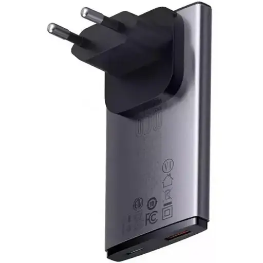 Адаптер живлення зарядний пристрій Baseus GaN5 Pro Ultra-Slim 65 W (C+U) CCGP150113 - фото 1