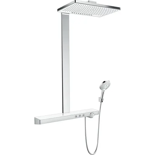 Душова система Hansgrohe Rainmaker Select Showerpipe 460 2jet з термостатом хром/білий 27109400, Хром - фото 1