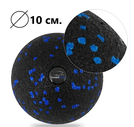 Набір для масажу та йоги PowerPlay PP_4092 EPP (Комплект з 3 штук) Blue + гумка 7,5 кг (PP_4092_Blue) - фото 5