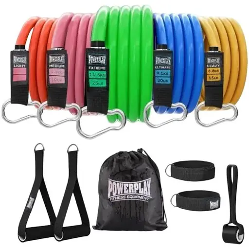 Набір трубчастих еспандерів PowerPlay PP-4102 Expander Set 5 шт. (до 35 кг.) (PP-4102_5set) - фото 1