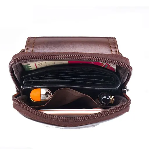 Шкіряна чоловіча сумка на пояс BULL 17,5х11х4 см nsa0001231 - фото 5