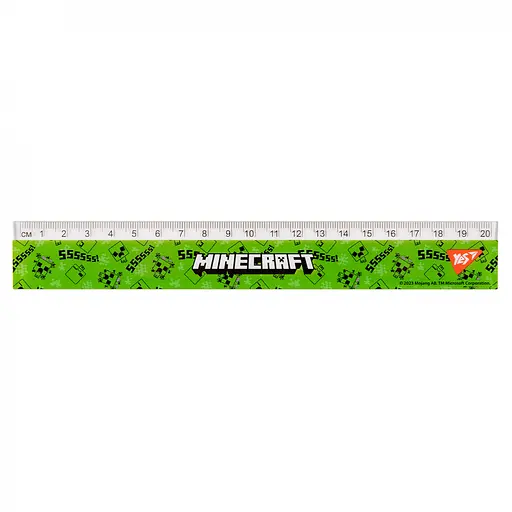 Лінійка YES Minecraft, 20 см, 10 шт. в упаковці
