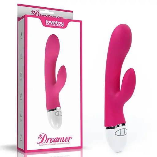 Вібратор-кролик Lovetoy Dreamer 20.5 см рожевий - фото 8