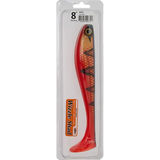 Силикон FishUP Wizzle Shad 8" #353 Red Tiger (1 шт/уп) - фото 2