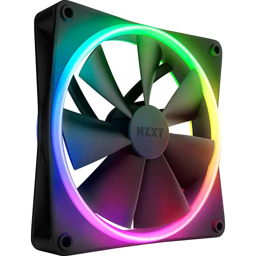 Вентилятор NZXT NZXT, F140RGB Duo - 140mm Dual-sided RGB Fan - Twin Pack (Black) (RF-D14DF-B1) - фото 3