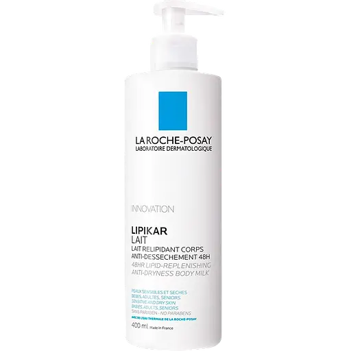 Набір La Roche-Posay: Очищувальний гель Lipikar Gel Lavant 400 мл + Молочко для тіла Lipikar для сухої та дуже сухої шкіри 400 мл + Подарунок. Дитяча іграшка-зайчик  - фото 3