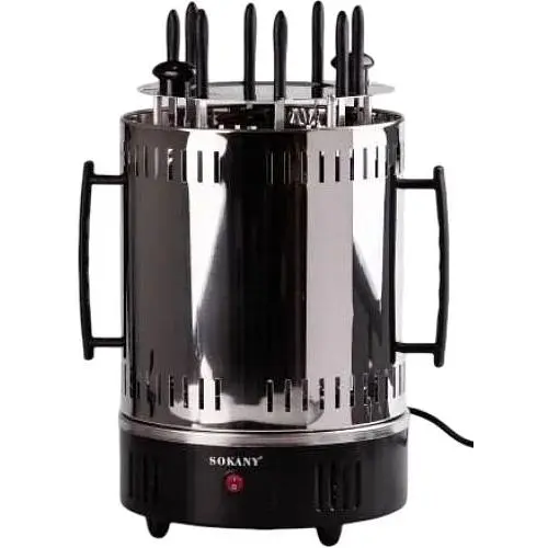 Електрошашличниця Sokany SK-6113 домашня вертикальна 8 шампурів аерогриль 1500 Вт - фото 1