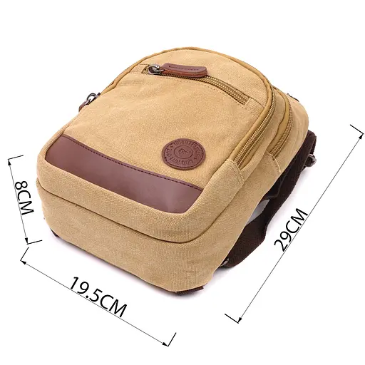 Надежная сумка для мужчин через плечо с уплотненной спинкой Vintage 19,5х29х8 см sum0028976 - фото 4