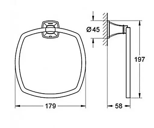 Тримач для рушника Grohe Grandera 40630000 Хром - фото 3