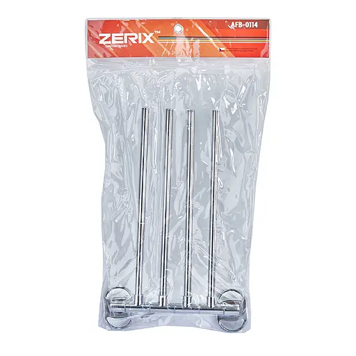 Тримач для рушника поворотний Zerix AFB-0114 ZX5046 4 планки Хром - фото 3