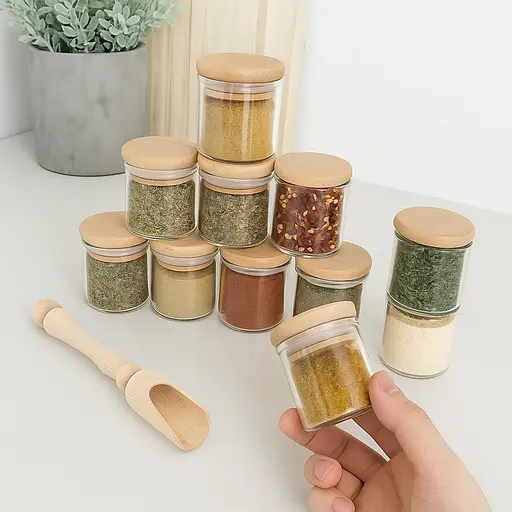 Ложка совок дерев'яний для цукру, спецій та сипучих продуктів 13 см, Woodly Бежевий 86106 - фото 4