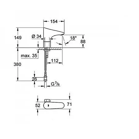 Змішувач для раковини Grohe Europlus 36207001 Хром - фото 2