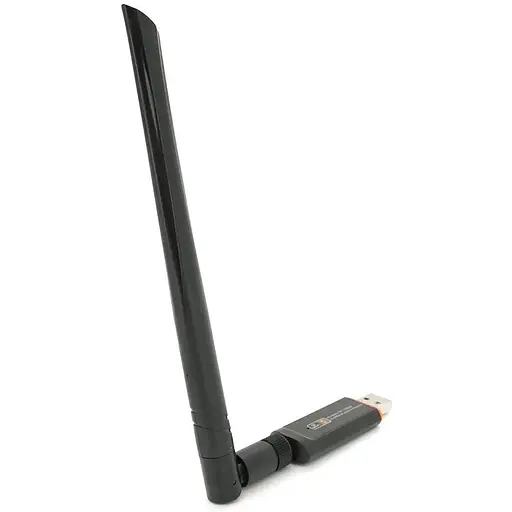 Бездротовий мережевий адаптер Wi-Fi-USB3.0 Merlion LV-UAC13, RTL8812BU, з антеною 20см, 802.11bgn, 1200MB, 2.4 GHz, Blister Q20 - фото 4