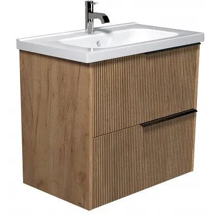 Тумба Мойдодир Grace 70-A з умивальником ID-70 дуб підсмажений - фото 1