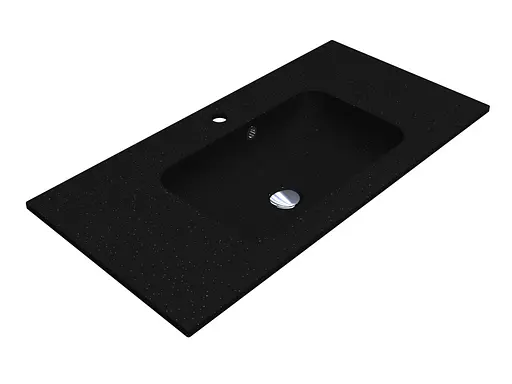 Умивальник Miraggio Della 900 mirastone black 0000745, Чорний матовий - фото 3