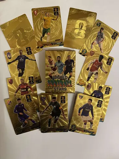 Футбольные золотые карточки, пластиковые, 55 шт - фото 2