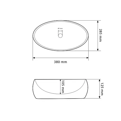 Умивальник VBI Veneto S aiax glossy накладний VBI-012808, Мармур - фото 5