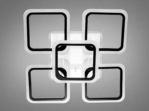 Світлодіодна люстра смарт світильник з пультом, 120W, чорна люстра - фото 3