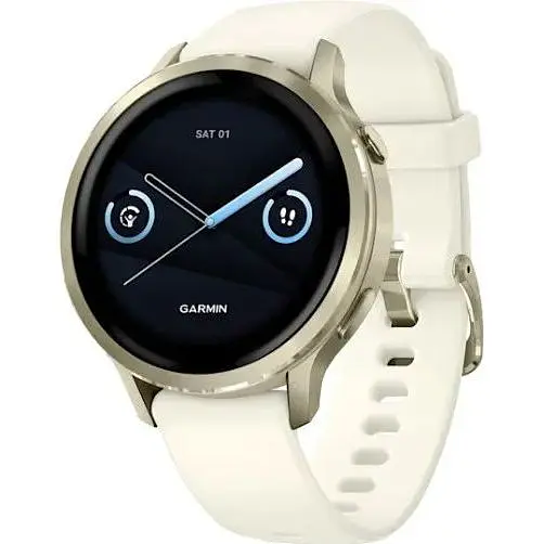 Смарт-годинник Garmin Venu 4 41 mm Lunar Gold with Bone Silicone Band (010-03013-00) - фото 1