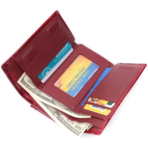 Жіночий шкіряний гаманець ST Leather 14х9х3 см acs0029422 - фото 7